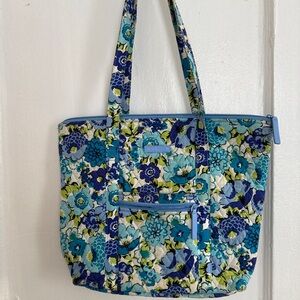 Vera Bradley Blue and Green Floral Tote